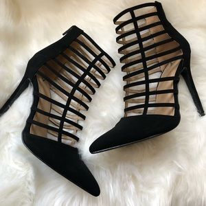 Black Nubuck 7 1/2 high heels